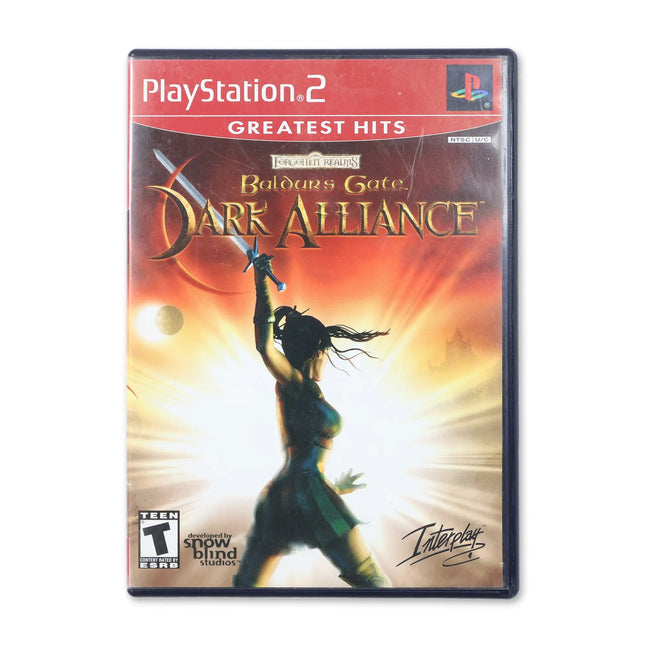 Baldur's Gate Dark Alliance [Greatest Hits] for Sony PlayStation 2 - Case front cover - Complete in box or case and game.