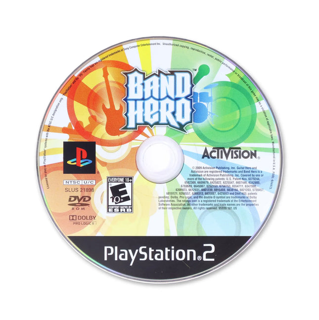 Band Hero for Sony PlayStation 2 - Disc front with label - Game only.