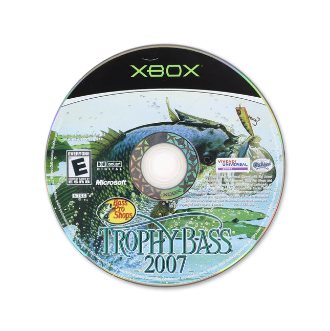 Bass Pro Shops Trophy Bass 2007 for Microsoft Xbox - Disc front with label - Game only.