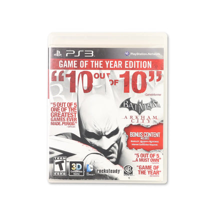Batman: Arkham City [Game of the Year] for PlayStation 3 - Box front - Complete in box or box and game.
