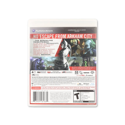 Batman: Arkham City for PlayStation 3 - Box back - Product gallery.