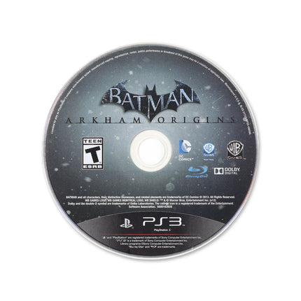 Batman: Arkham Origins for PlayStation 3 - Cartridge front with label - Game only.