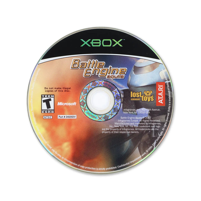 Battle Engine Aquila for Microsoft Xbox - Disc front with label - Game only.