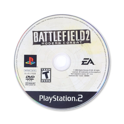 Battlefield 2 Modern Combat for Sony PlayStation 2 - Disc front with label - Game only.