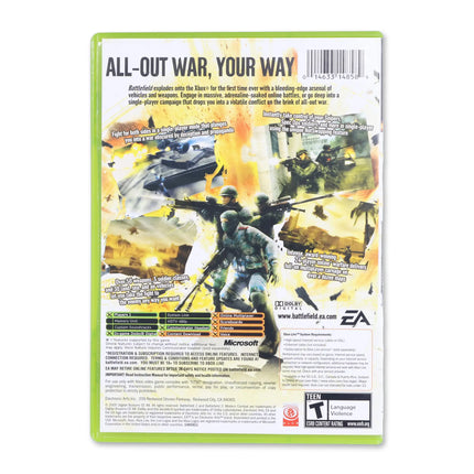 Battlefield 2 Modern Combat for Microsoft Xbox - Case back cover - Product gallery.