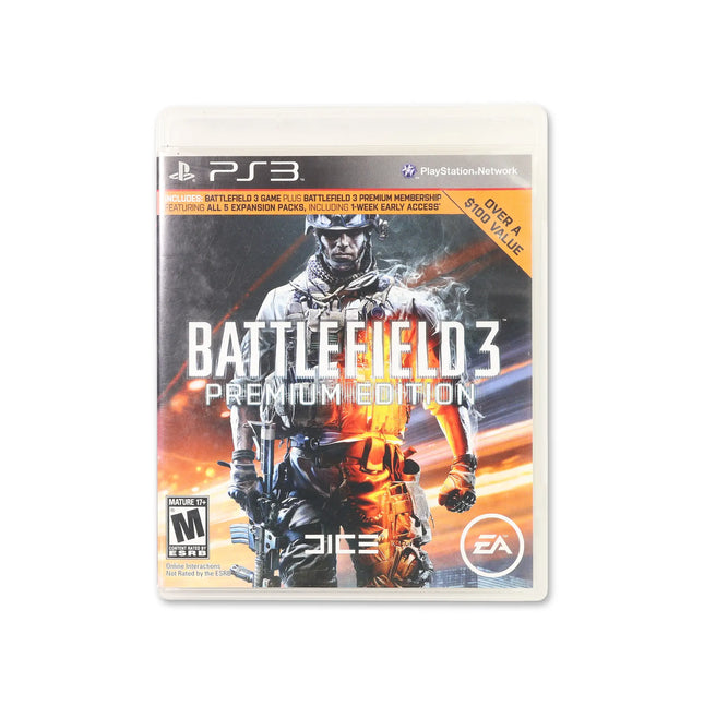 Battlefield 3 [Premium Edition] for PlayStation 3 - Box front - Complete in box or box and game.