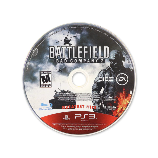 Battlefield: Bad Company 2 [Greatest Hits] for PlayStation 3 - Cartridge front with label - Game only.