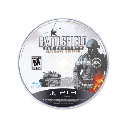 Battlefield: Bad Company 2 [Ultimate Edition] for PlayStation 3 - Cartridge front with label - Game only.