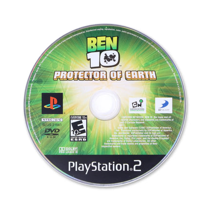 Ben 10 Protector of Earth for Sony PlayStation 2 - Disc front with label - Game only.