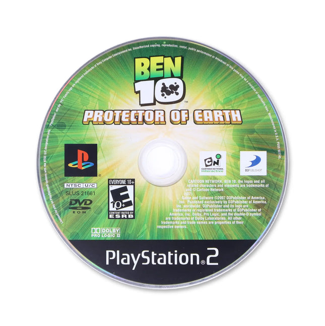 Ben 10 Protector of Earth for Sony PlayStation 2 - Disc front with label - Game only.