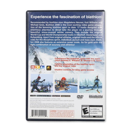 Biathlon 2008 for Sony PlayStation 2 - Case back cover - Product gallery.