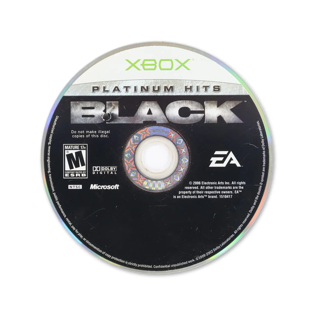 Black for Microsoft Xbox - Disc front with label - Game only.