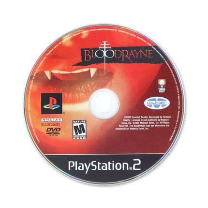 Bloodrayne for Sony PlayStation 2 - Disc front with label - Game only.