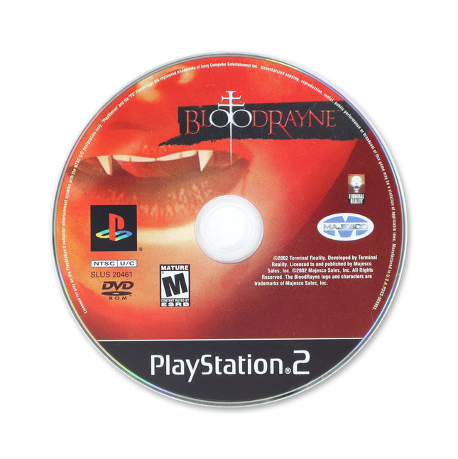 Bloodrayne for Sony PlayStation 2 - Disc front with label - Game only.