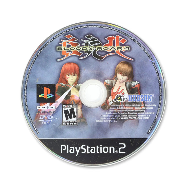 Bloody Roar 4 for Sony PlayStation 2 - Disc front with label - Game only.