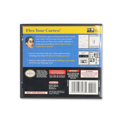 Brain Age 2 for Nintendo DS - Box back - Product gallery.