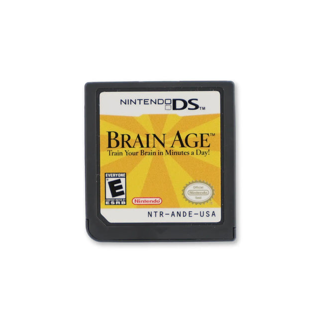 Brain Age for Nintendo DS - Cartridge front with label - Game only.