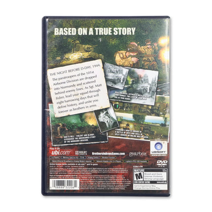 Brothers in Arms Road to Hill 30 for Sony PlayStation 2 - Case back cover - Product gallery.