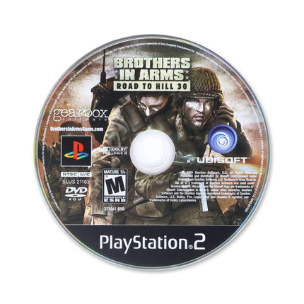 Brothers in Arms Road to Hill 30 for Sony PlayStation 2 - Disc front with label - Game only.