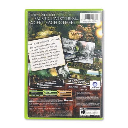 Brothers in Arms Road to Hill 30 for Microsoft Xbox - Case back cover - Product gallery.