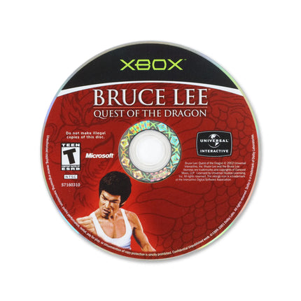 Bruce Lee Quest of the Dragon for Microsoft Xbox - Disc front with label - Game only.