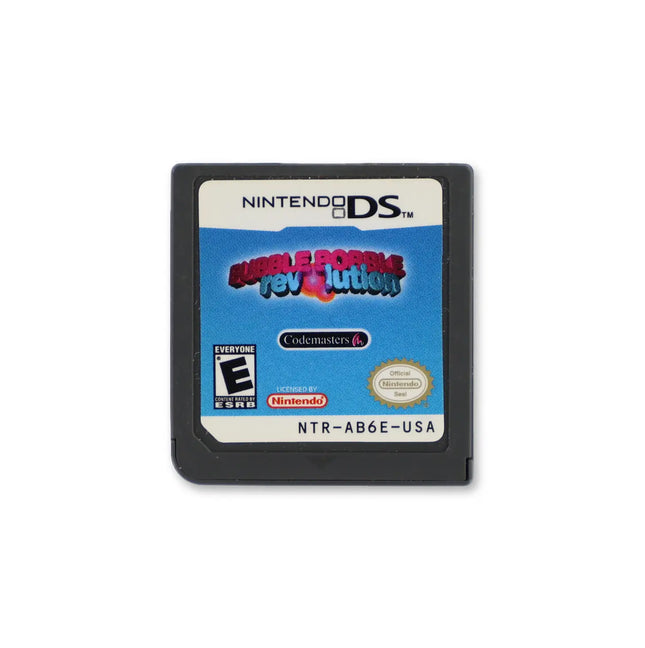 Bubble Bobble Revolution for Nintendo DS - Cartridge front with label - Game only.