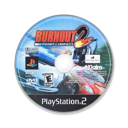 Burnout 2 Point of Impact for Sony PlayStation 2 - Disc front with label - Game only.