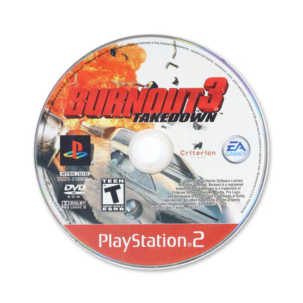 Burnout 3 Takedown [Greatest Hits] for Sony PlayStation 2 - Disc front with label - Game only.