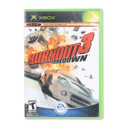 Burnout 3 Takedown for Microsoft Xbox - Case front cover - Complete in box or case and game.