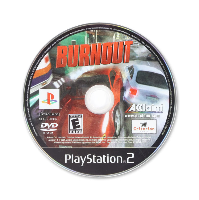 Burnout for Sony PlayStation 2 - Disc front with label - Game only.