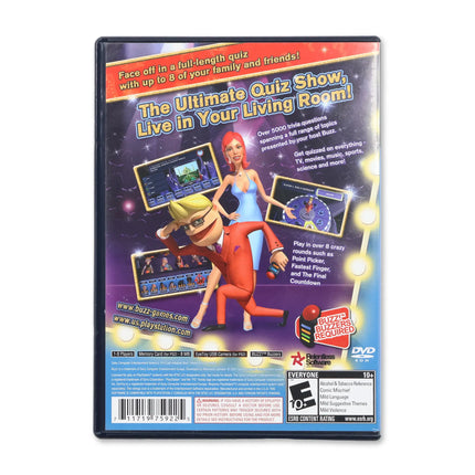 Buzz The Mega Quiz for Sony PlayStation 2 - Case back cover - Product gallery.