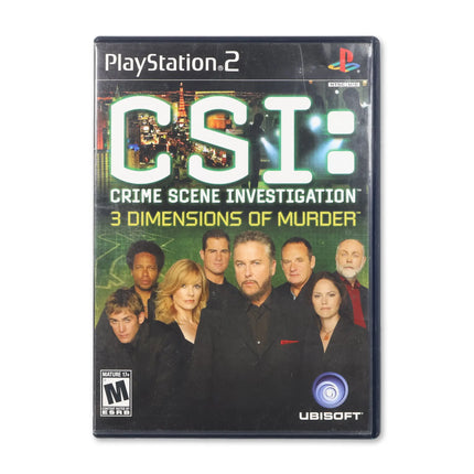 CSI 3 Dimensions of Murder for Sony PlayStation 2 - Case front cover - Complete in box or case and game.