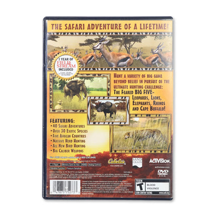 Cabela's African Safari for Sony PlayStation 2 - Case back cover - Product gallery.