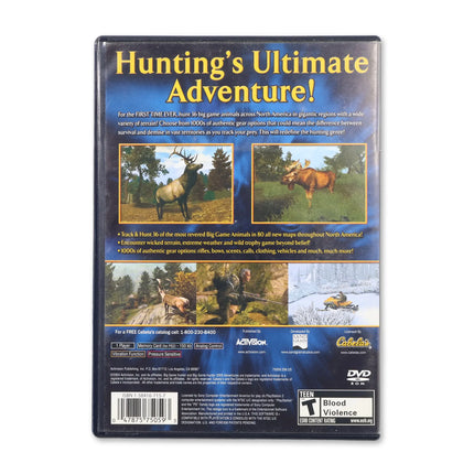 Cabela's Big Game Hunter 2005 Adventures for Sony PlayStation 2 - Case back cover - Product gallery.