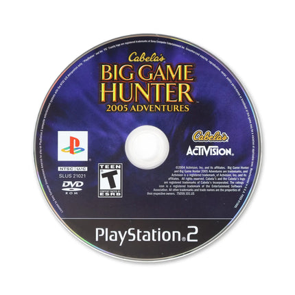 Cabela's Big Game Hunter 2005 Adventures for Sony PlayStation 2 - Disc front with label - Game only.