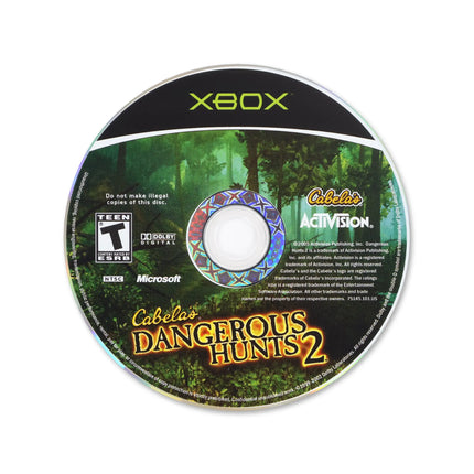 Cabela's Dangerous Hunts 2 for Microsoft Xbox - Disc front with label - Game only.