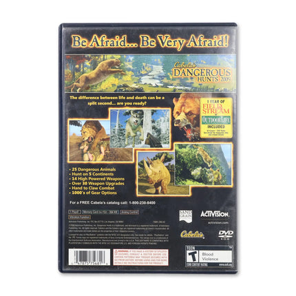 Cabela's Dangerous Hunts 2009 for Sony PlayStation 2 - Case back cover - Product gallery.
