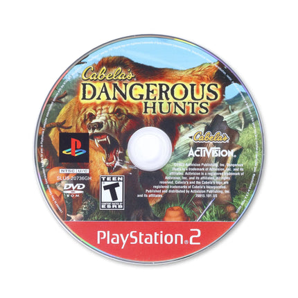 Cabela's Dangerous Hunts [Greatest Hits] for Sony PlayStation 2 - Disc front with label - Game only.