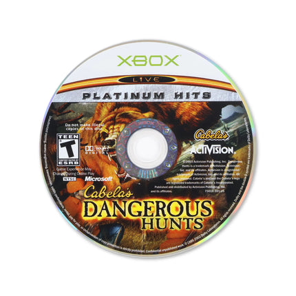 Cabela's Dangerous Hunts [Platinum Hits] for Microsoft Xbox - Disc front with label - Game only.
