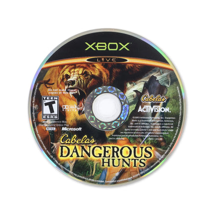 Cabela's Dangerous Hunts for Microsoft Xbox - Disc front with label - Game only.