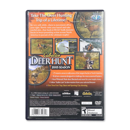 Cabela's Deer Hunt 2005 for Sony PlayStation 2 - Case back cover - Product gallery.