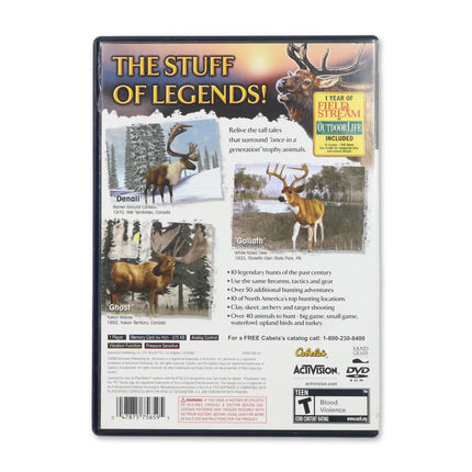 Cabela's Legendary Adventures for Sony PlayStation 2 - Case back cover - Product gallery.