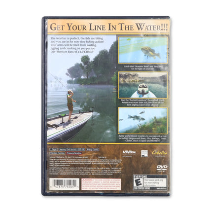 Cabela's Monster Bass for Sony PlayStation 2 - Case back cover - Product gallery.