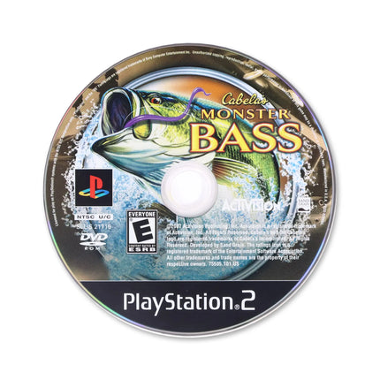Cabela's Monster Bass for Sony PlayStation 2 - Disc front with label - Game only.