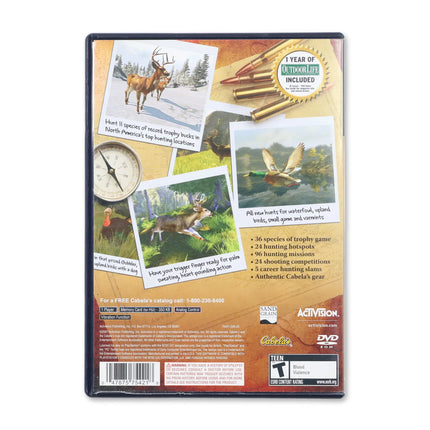 Cabela's Trophy Bucks for Sony PlayStation 2 - Case back cover - Product gallery.