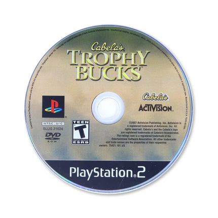 Cabela's Trophy Bucks for Sony PlayStation 2 - Disc front with label - Game only.