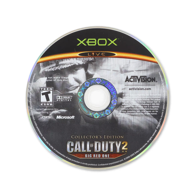 Call of Duty 2 Big Red One [Collector's Edition] for Microsoft Xbox - Disc front with label - Game only.