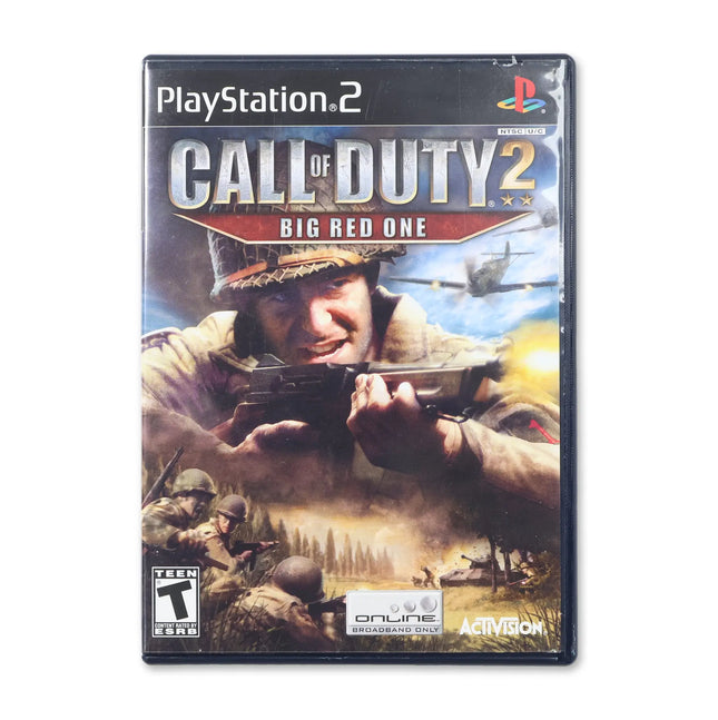 Call of Duty 2 Big Red One for Sony PlayStation 2 - Case front cover - Complete in box or case and game.