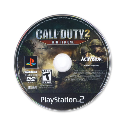 Call of Duty 2 Big Red One for Sony PlayStation 2 - Disc front with label - Game only.
