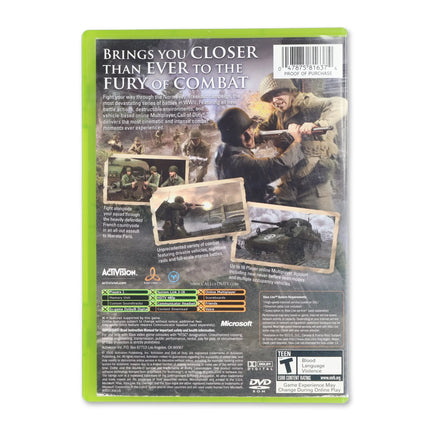 Call of Duty 3 for Microsoft Xbox - Case back cover - Product gallery.